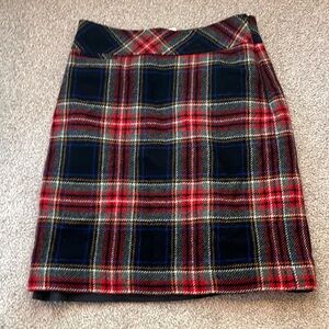 L.L.Bean vintage wool plaid skirt